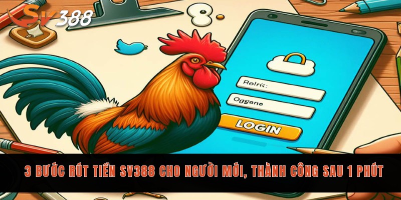 3 bước rút tiền Sv388 cho người mới, thành công sau 1 phút 1 Đăng nhập tài khoản, vào website chính của Sv388